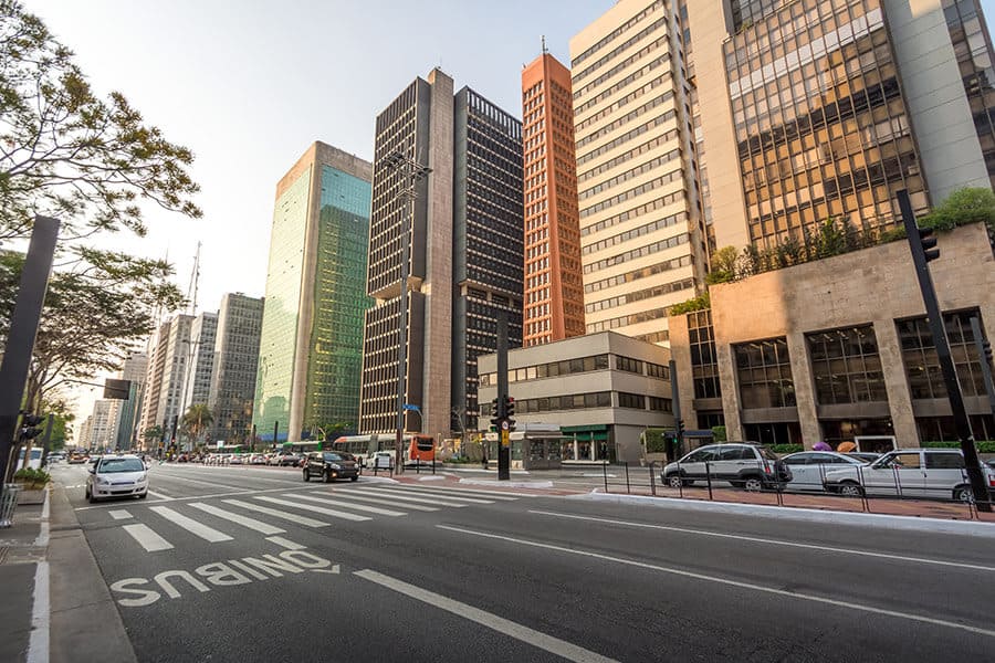 Avenida Paulista em São Paulo.